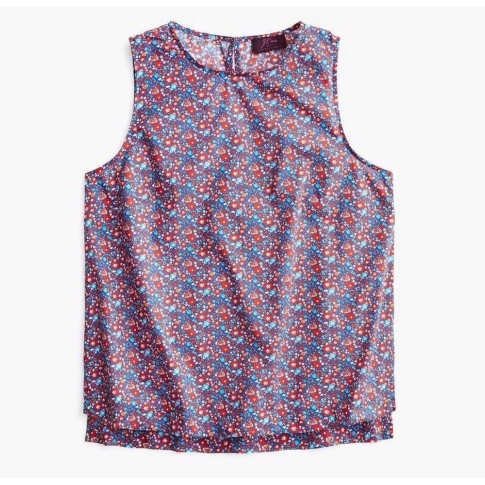 J.Crew Liberty Fabric Preppy Boho Floral Top Womens 0 Preppy Resort Vacation